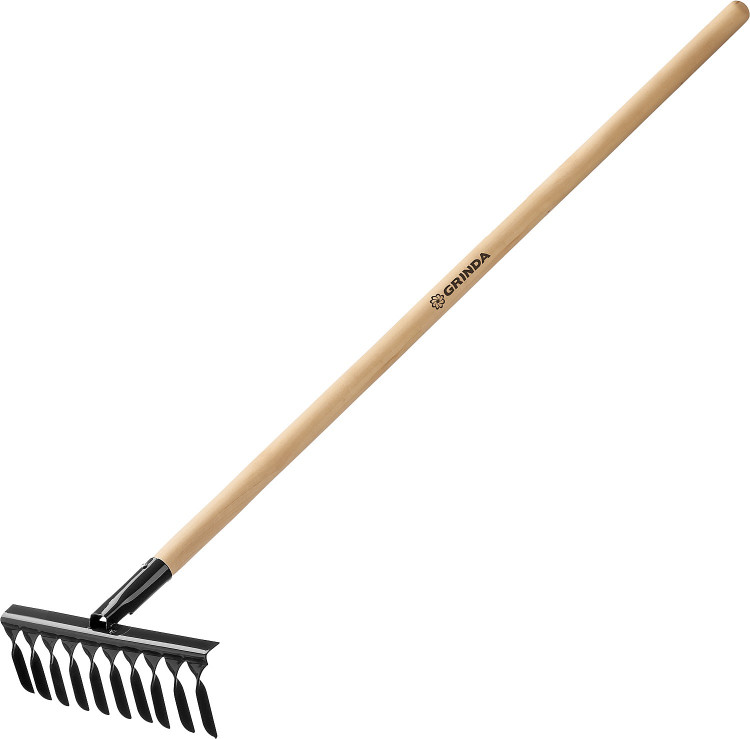 Грабли садовые с деревянным черенком GRINDA 39581-12