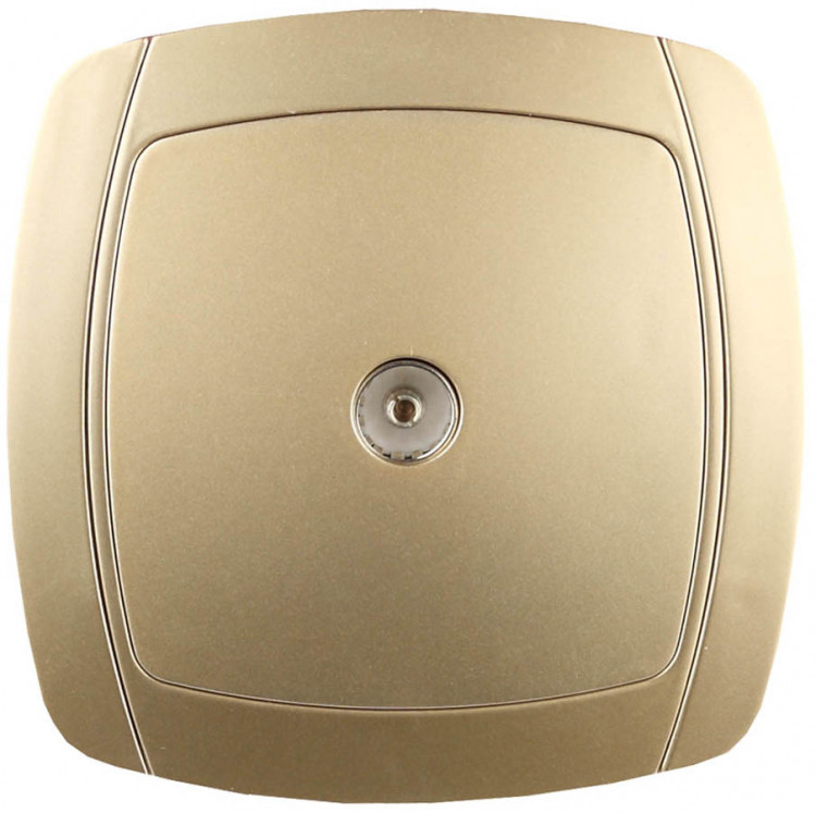 Одинарная телевизионная розетка СВЕТОЗАР АКЦЕНТ SV-54215-GM