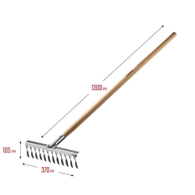 Грабли из нержавеющей стали PROLine GRINDA 39481-12
