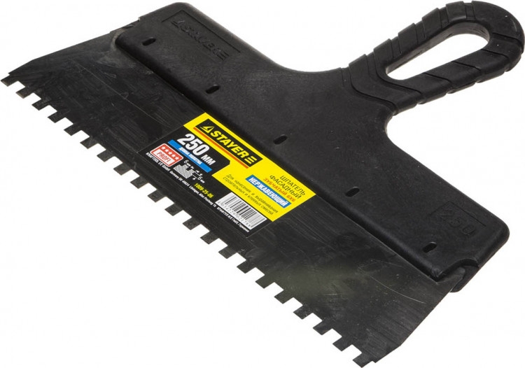 Шпатель зубчатый STAYER 1009-25-06