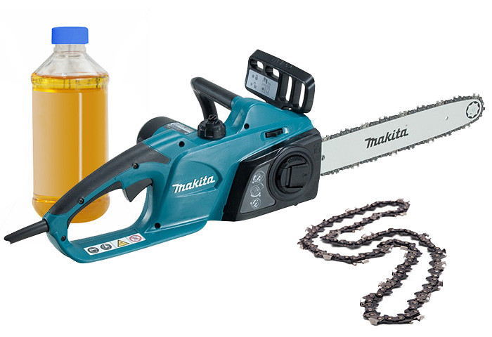 Цепная электропила MAKITA UC3541A + пильная цепь