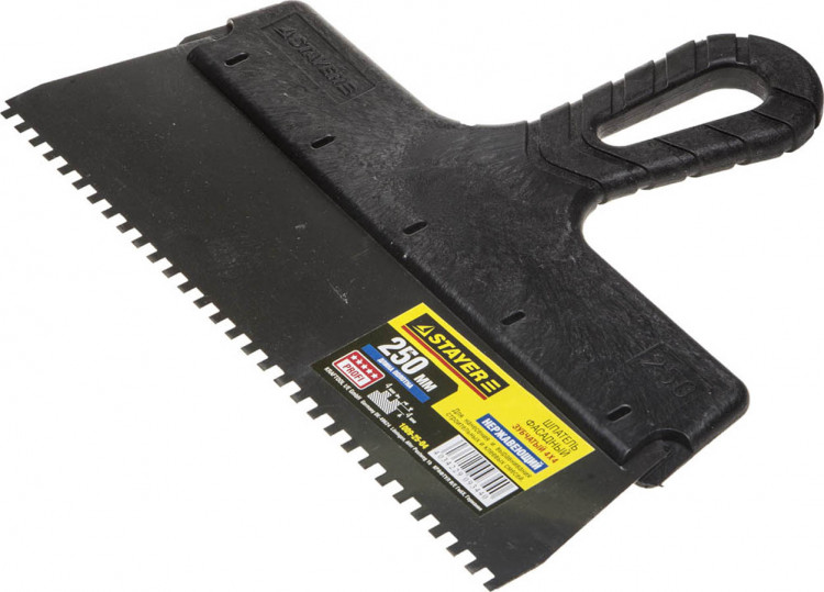 Шпатель зубчатый STAYER 1009-25-04