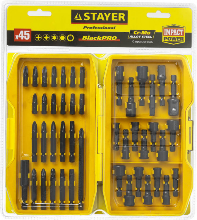 Набор бит STAYER 26225-H45