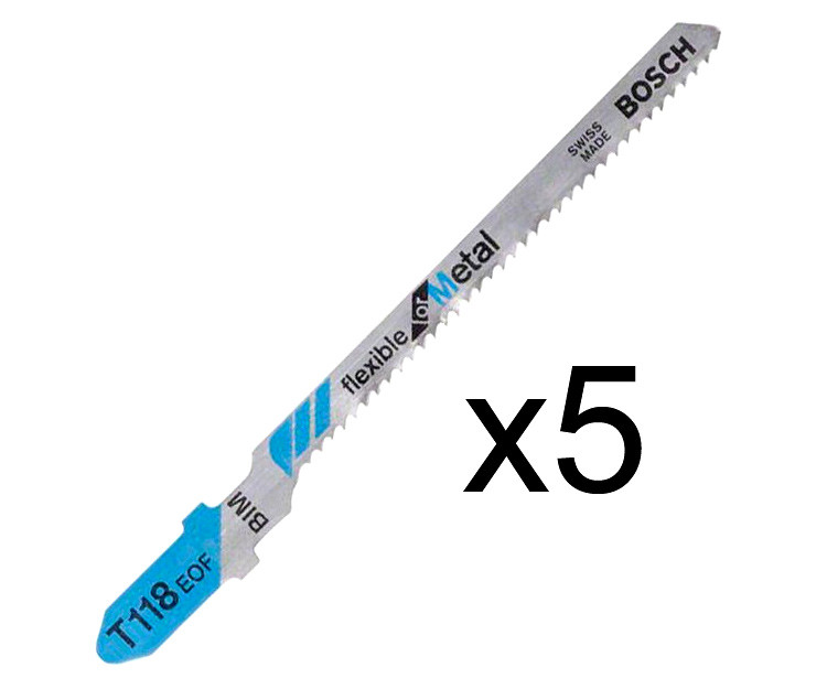 Пилка по металлу Bosch T 118 EOF, 1,5?83 мм, 5 шт.