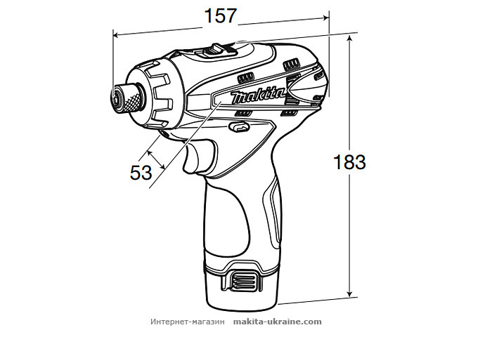 Аккумуляторный шуруповерт MAKITA DF030DWE