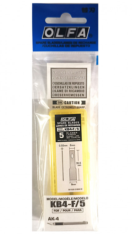 Лезвия лопаточные для ножа AK-4 OLFA OL-KB4-F/5
