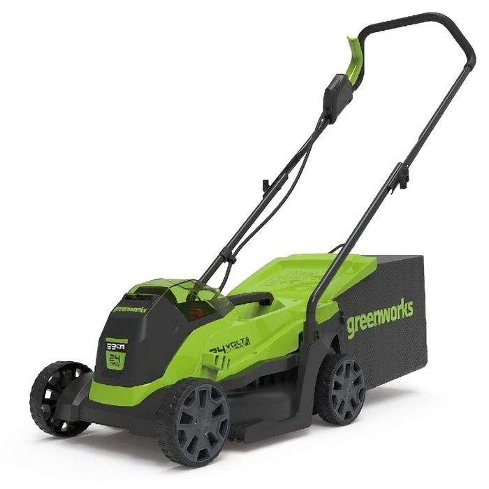 Газонокосилка аккумуляторная Greenworks GD24LM33 2516107,  24V, 33 см, бесщеточная, с 1хАКБ 2Ач и ЗУ
