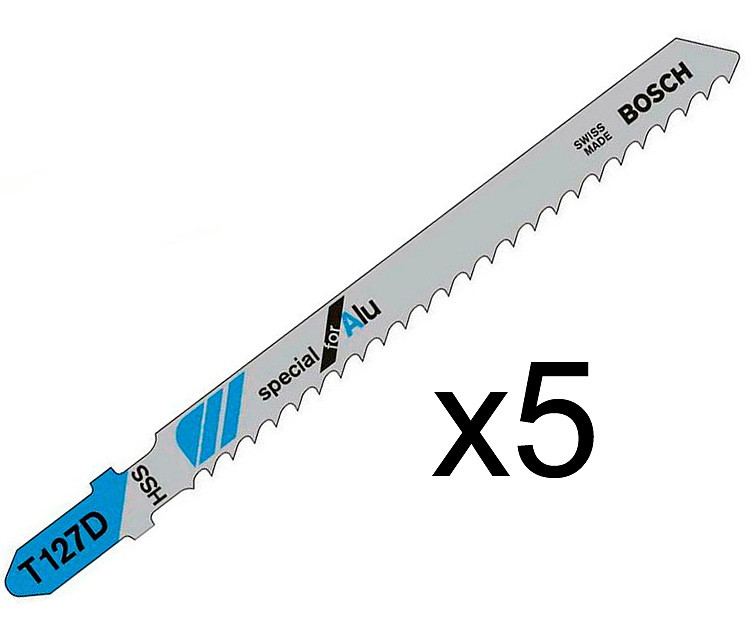 Пилка по металлу Bosch T 127 D, 3?100 мм, 5 шт.
