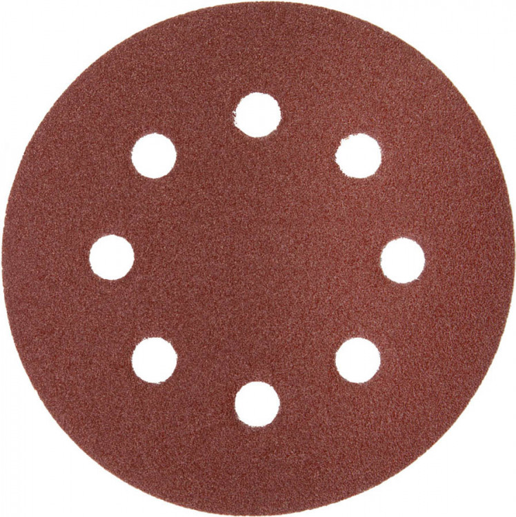 Круги шлифовальные на липучке из абразивной бумаги 125 мм ЗУБР 8 отв. Р120