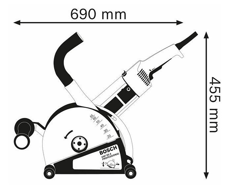 Штроборез BOSCH GNF 65 A