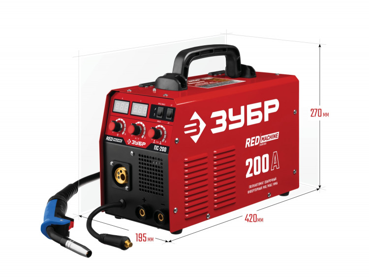 Полуавтомат сварочный инверторный ЗУБР ПС-200