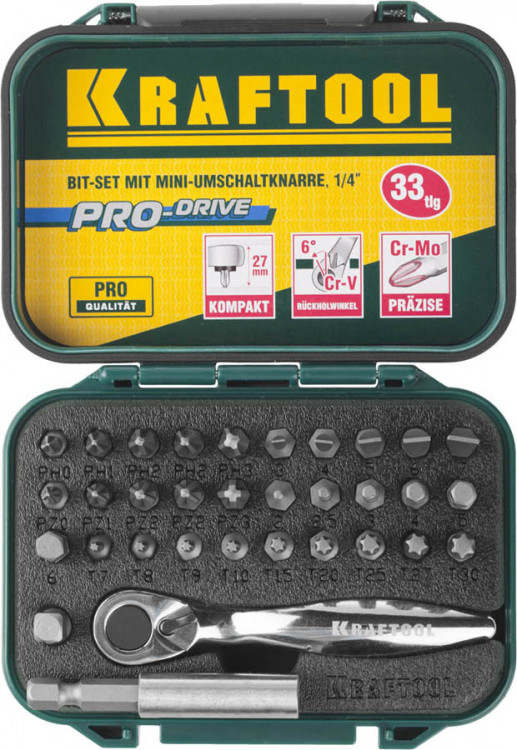Набор бит KRAFTOOL 26157-H33