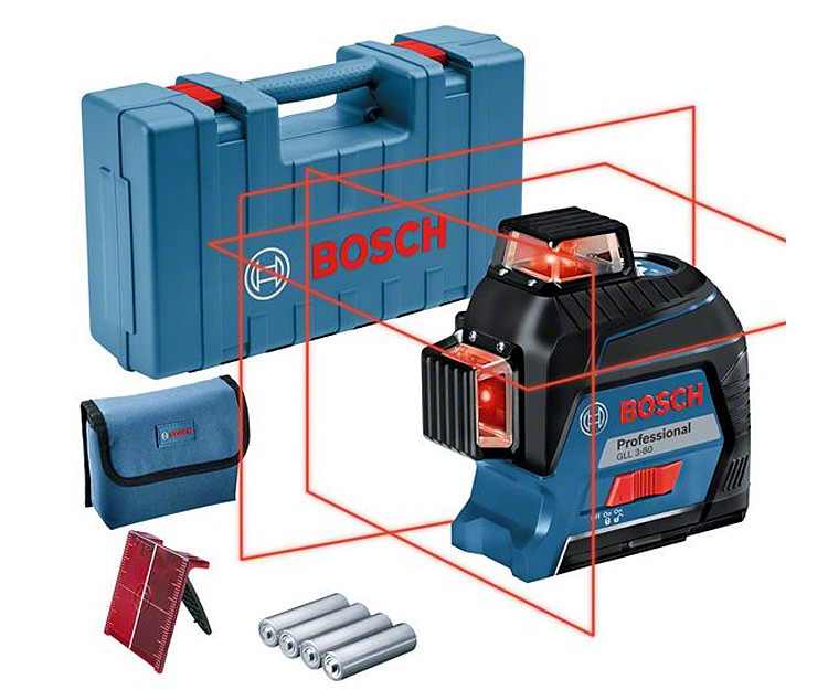 Линейный нивелир BOSCH GLL 3-80 + кейс