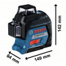 Линейный нивелир BOSCH GLL 3-80 + кейс