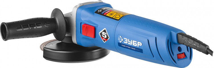 Угловая шлифмашина ЗУБР УШМ-П125-1200 ЭПСТ