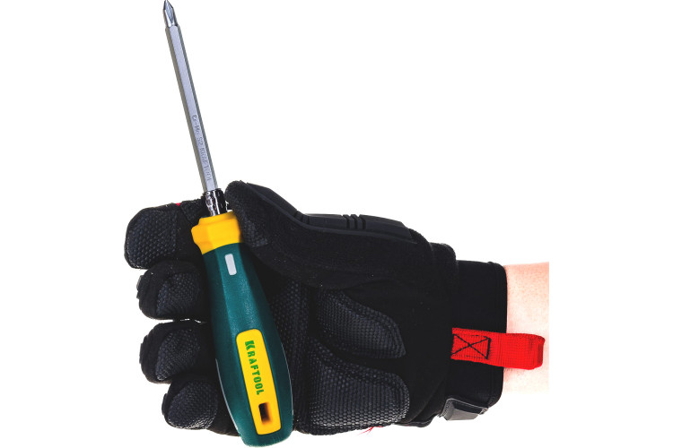 Отвертка универсальная переставная с двусторонним стержнем KRAFTOOL 26168