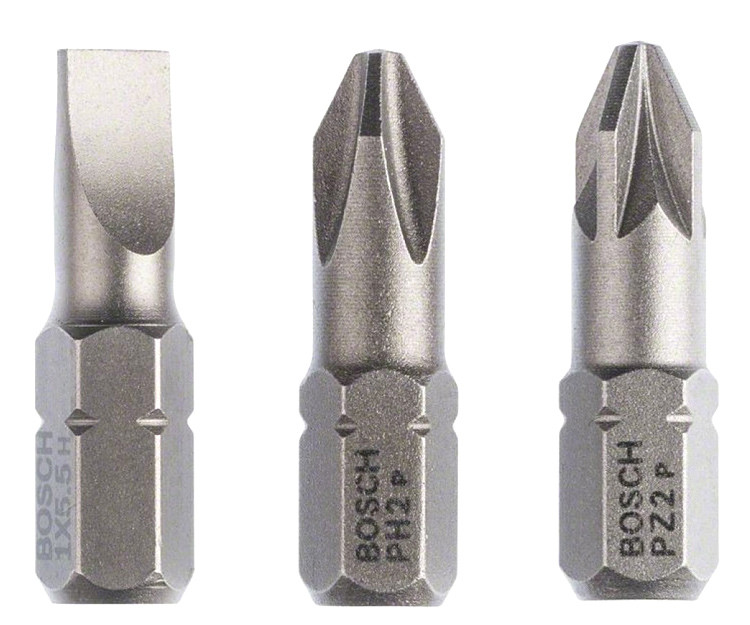 Бита Bosch Extra Hard 25 мм, 3 шт.