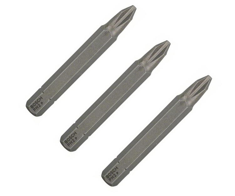 Бита Bosch Extra Hard 51 мм PH2, 3 шт.
