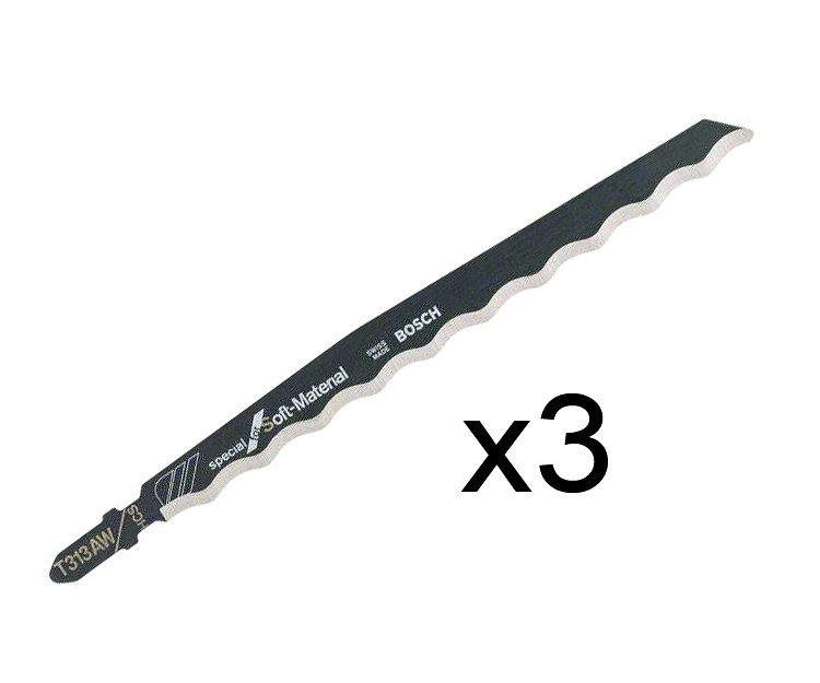 Пилка по мягким материалам Bosch T 313 AW, 152 мм, 3 шт.