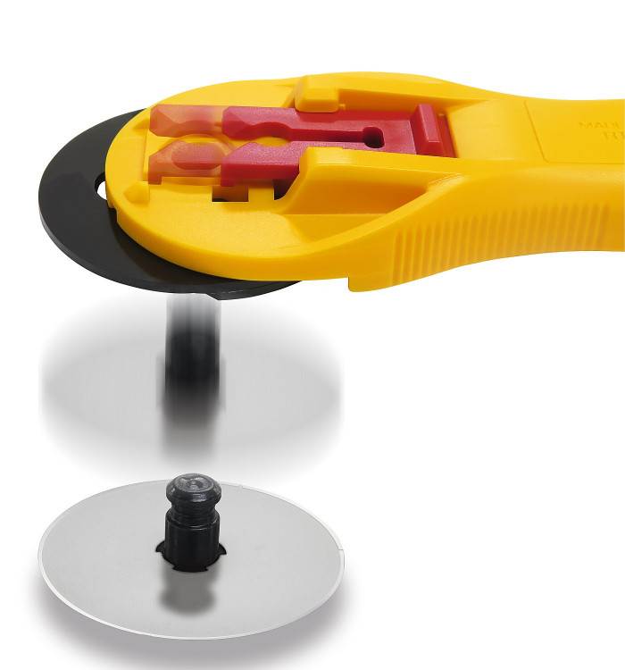 Нож с круговым лезвием OLFA OL-RTY-2C/YEL