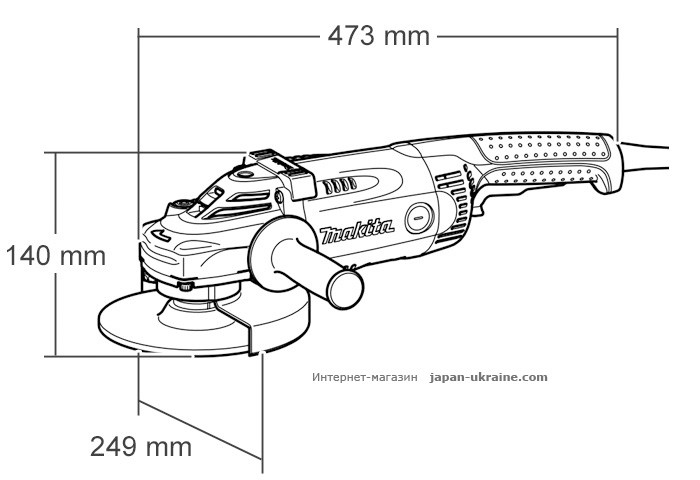Болгарка MAKITA GA9020 + кейс 824958-7