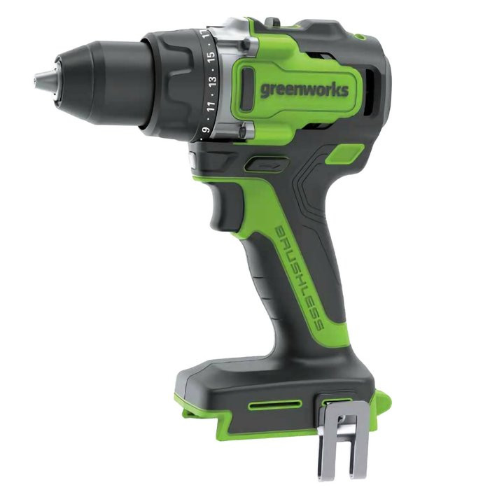 Дрель-шуруповерт аккумуляторная Greenworks GD24DD90 3707507,  24V, 90 Нм, бесщеточная, без АКБ и ЗУ