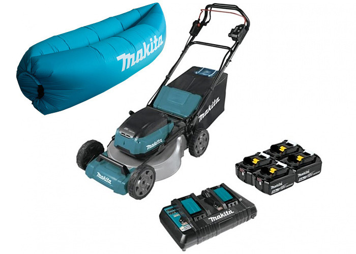 Аккумуляторная газонокосилка MAKITA SOFA-DLM530PT4 + ламзак