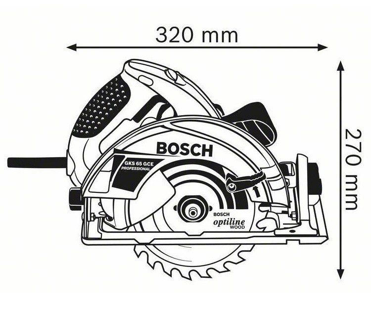 Дисковая пила BOSCH GKS 65 GCE