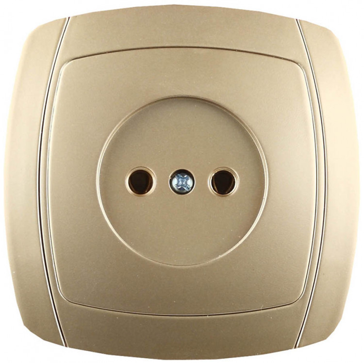 Одинарная розетка СВЕТОЗАР CITY SV-54200-GM