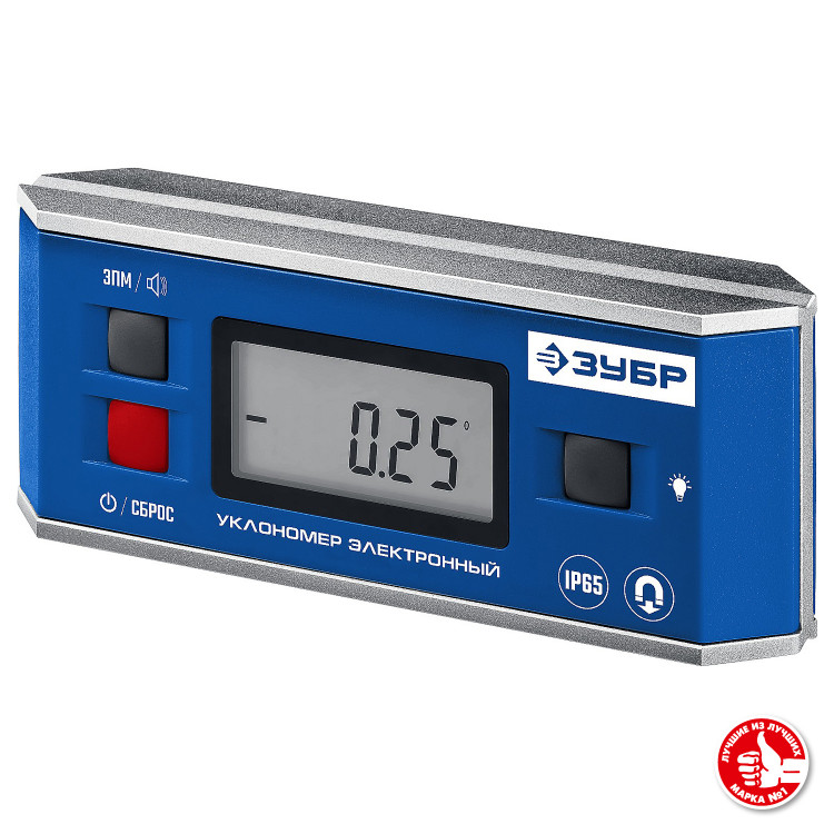 Магнитный уровень-уклономер электронный ЗУБР 34745_z01