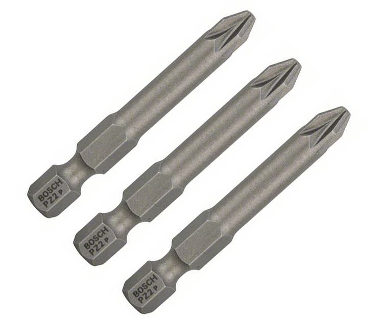 Бита Bosch Extra-Hard, 49 мм PZ2 3 шт.