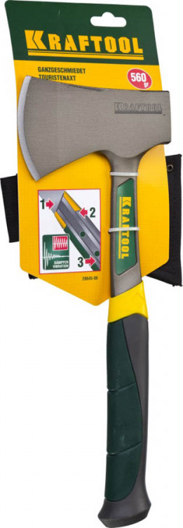 Топорик туристический KRAFTOOL 20645-06 применяется для рубки