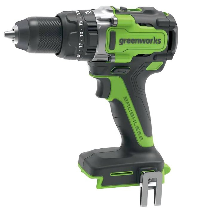 Дрель-шуруповерт ударная аккумуляторная Greenworks GD24DD140 3707607,  24V, 140 Нм, бесщеточная, без АКБ и ЗУ