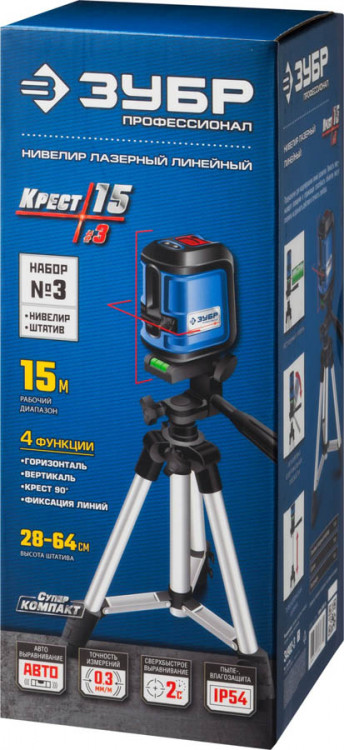 Лазерный уровень построитель плоскостей ЗУБР 34902-3_z01