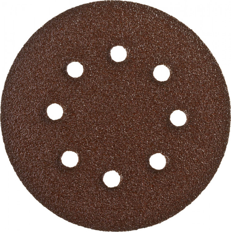 Круги шлифовальные на липучке из абразивной бумаги 150 мм ЗУБР 150 мм 8 отв. Р40