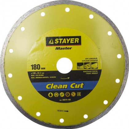 Алмазный диск отрезной STAYER 36675-180
