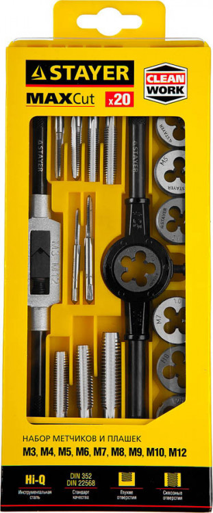 Набор резьбонарезной STAYER 28012-H20