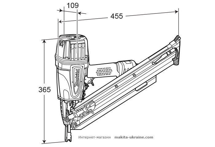 Гвоздезабивной пистолет MAKITA AN943K