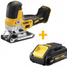 Аккумуляторный лобзик DeWALT DCS335N+DCB187