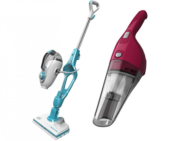 Паровая швабра+пылесос BLACK&DECKER FSMH1321+NVB115WA