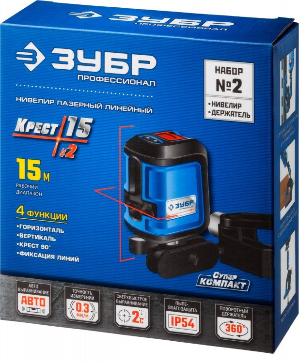 Лазерный уровень построитель плоскостей ЗУБР 34902-2_z01