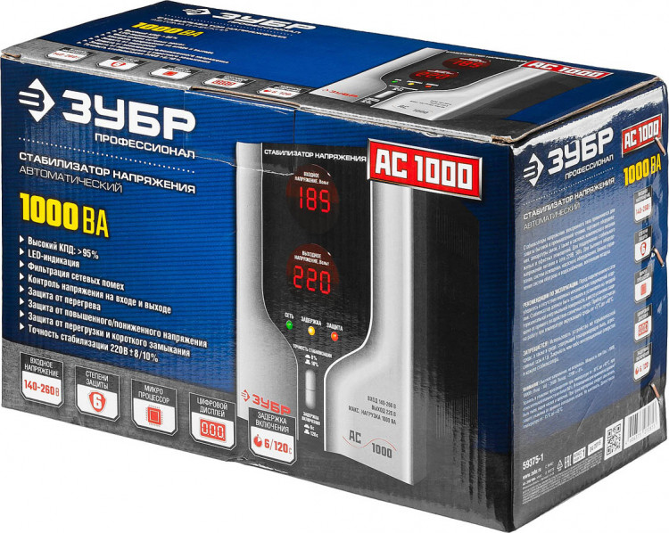 Стабилизатор напряжения ЗУБР 59375-1