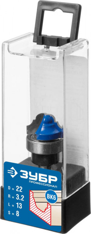 Фреза пазовая фасонная с верхним подшипником ЗУБР 28747-22