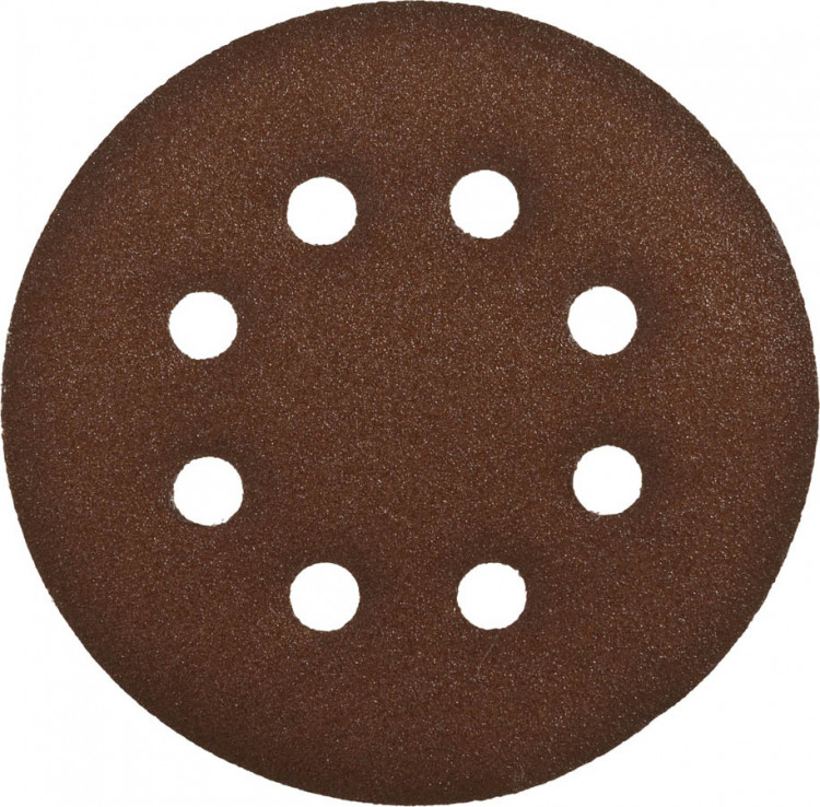 Круги шлифовальные на липучке из абразивной бумаги 125 мм ЗУБР 125 мм 8 отв. Р120