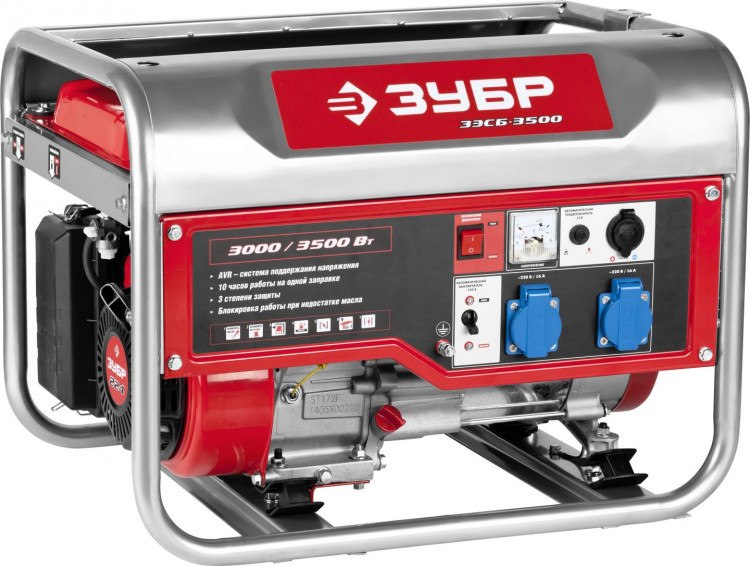 Бензиновый электрогенератор ЗУБР ЗЭСБ-3500