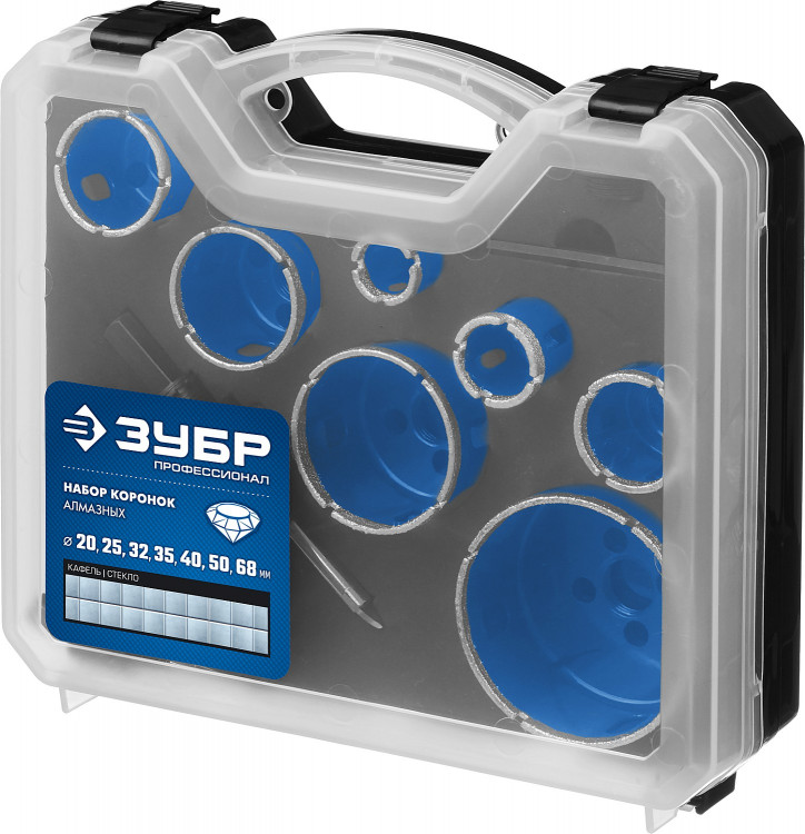 Набор алмазных коронок с оснасткой ЗУБР 29870-H7_z01