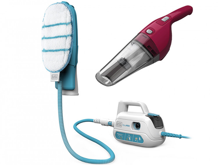 Пароочиститель+пылесос BLACK&DECKER FSH10SM+NVB115WA
