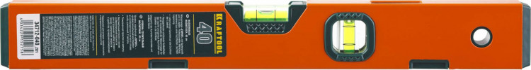 Уровень магнитный строительный KRAFTOOL 34712-040_z01 предназначен для контроля горизонтальности и вертикальности поверхностей. Коробчатый корпус с магнитом. Точность измерения 0