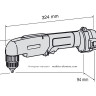 Аккумуляторная угловая дрель MAKITA DA312DWAE