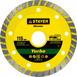 Алмазный диск отрезной STAYER 36673-115